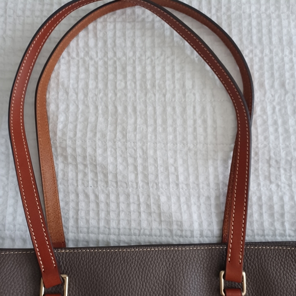 Dooney & Bourke Pebble Grain Large Shopper Tote and Ginger Crossbody in Elephant - Picture 6 of 16